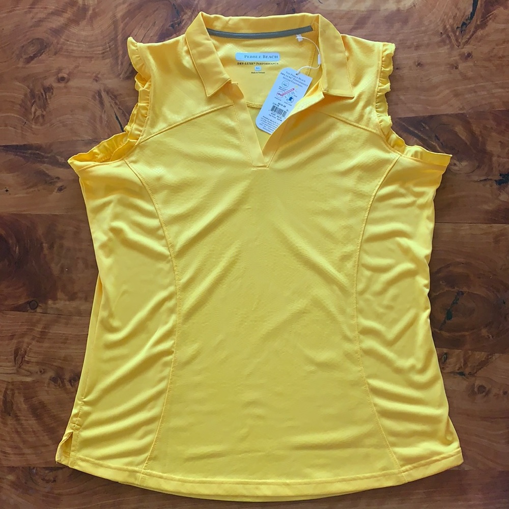 Yellow NWT Pebble Beach Dry-Luxe Performance Golf